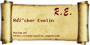 Röcker Evelin névjegykártya